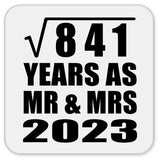 29th Anniversary Square Root of 841 Years As Mr & Mrs 2023 - Drink Coaster