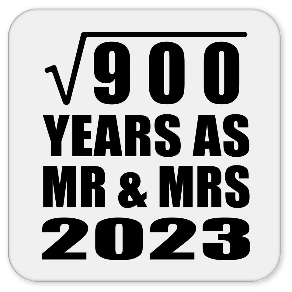 30th Anniversary Square Root of 900 Years As Mr & Mrs 2023 - Drink Coaster