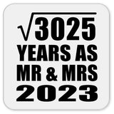 55th Anniversary Square Root of 3025 Years As Mr & Mrs 2023 - Drink Coaster