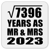 86th Anniversary Square Root of 7396 Years As Mr & Mrs 2023 - Drink Coaster