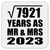 89th Anniversary Square Root of 7921 Years As Mr & Mrs 2023 - Drink Coaster