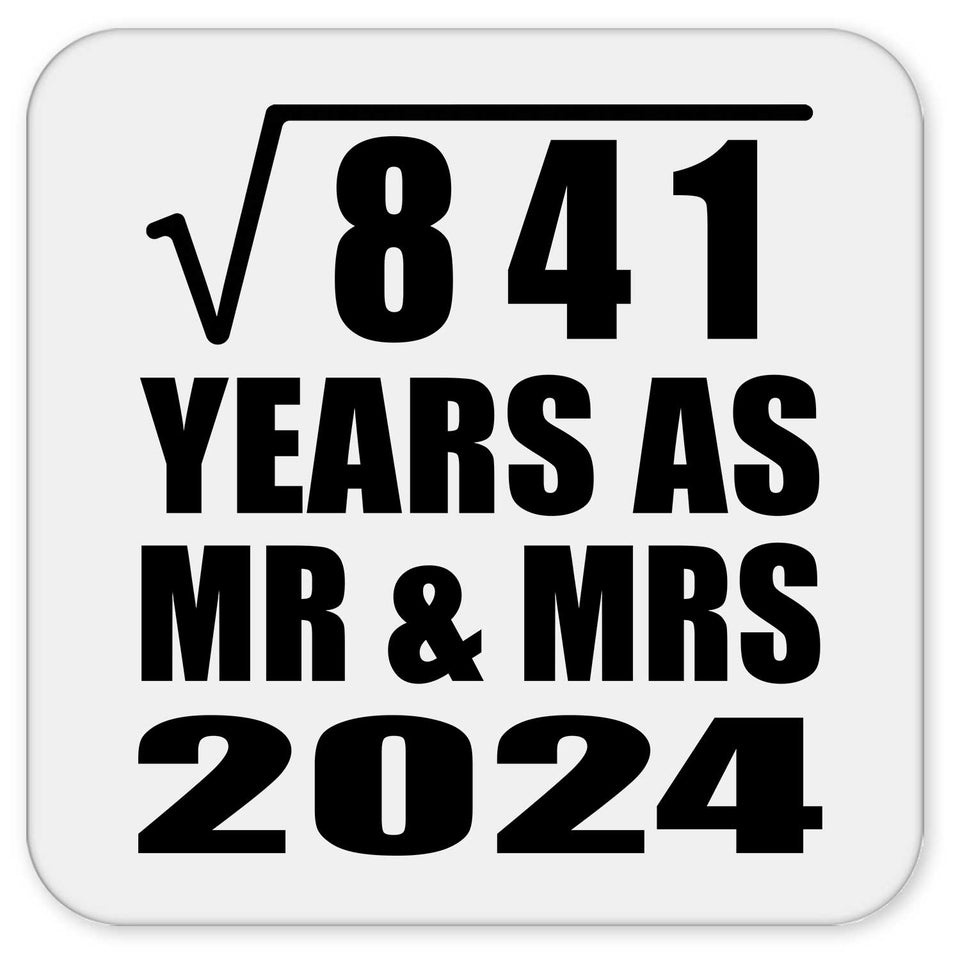 29th Anniversary Square Root of 841 Years As Mr & Mrs 2024 - Drink Coaster