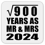 30th Anniversary Square Root of 900 Years As Mr & Mrs 2024 - Drink Coaster