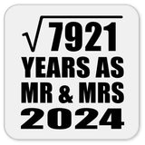 89th Anniversary Square Root of 7921 Years As Mr & Mrs 2024 - Drink Coaster