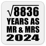 94th Anniversary Square Root of 8836 Years As Mr & Mrs 2024 - Drink Coaster