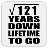 11th Anniversary Square Root of 121 Years Lifetime To Go - Drink Coaster