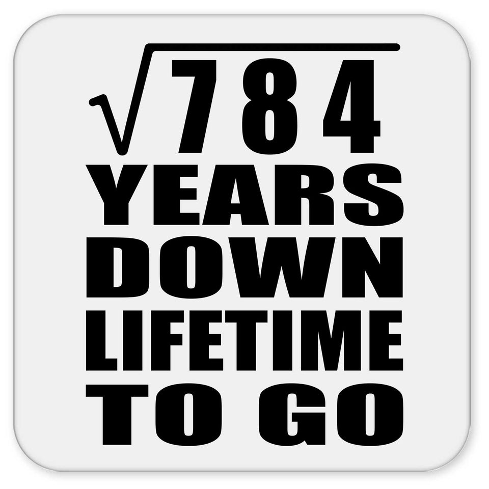28th Anniversary Square Root of 784 Years Lifetime To Go - Drink Coaster