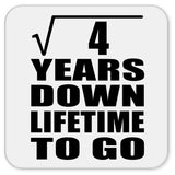 2nd Anniversary Square Root of 4 Years Lifetime To Go - Drink Coaster