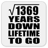 37th Anniversary Square Root of 1369 Years Lifetime To Go - Drink Coaster