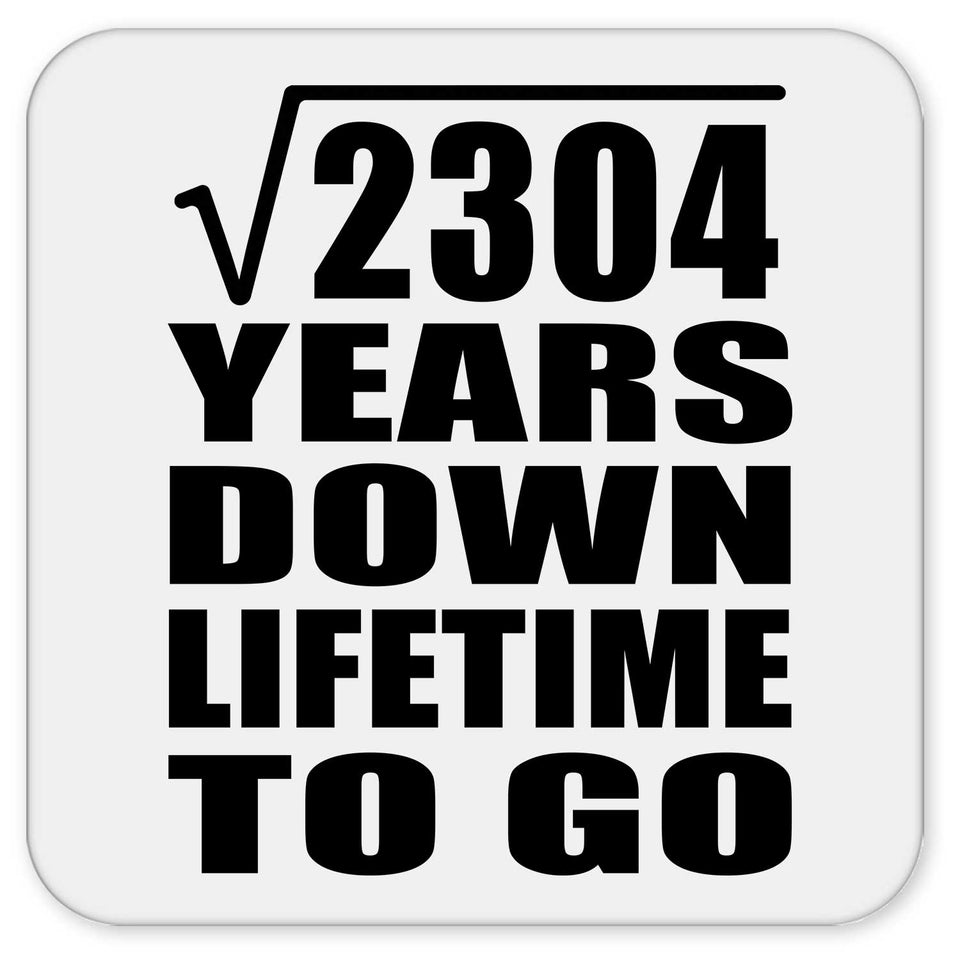 48th Anniversary Square Root of 2304 Years Lifetime To Go - Drink Coaster