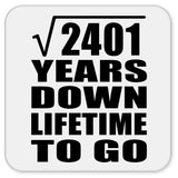 49th Anniversary Square Root of 2401 Years Lifetime To Go - Drink Coaster