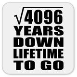 64th Anniversary Square Root of 4096 Years Lifetime To Go - Drink Coaster
