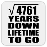 69th Anniversary Square Root of 4761 Years Lifetime To Go - Drink Coaster