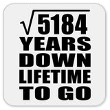 72nd Anniversary Square Root of 5184 Years Lifetime To Go - Drink Coaster