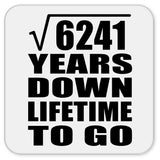79th Anniversary Square Root of 6241 Years Lifetime To Go - Drink Coaster