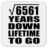 81st Anniversary Square Root of 6561 Years Lifetime To Go - Drink Coaster