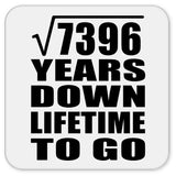 86th Anniversary Square Root of 7396 Years Lifetime To Go - Drink Coaster