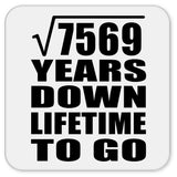 87th Anniversary Square Root of 7569 Years Lifetime To Go - Drink Coaster