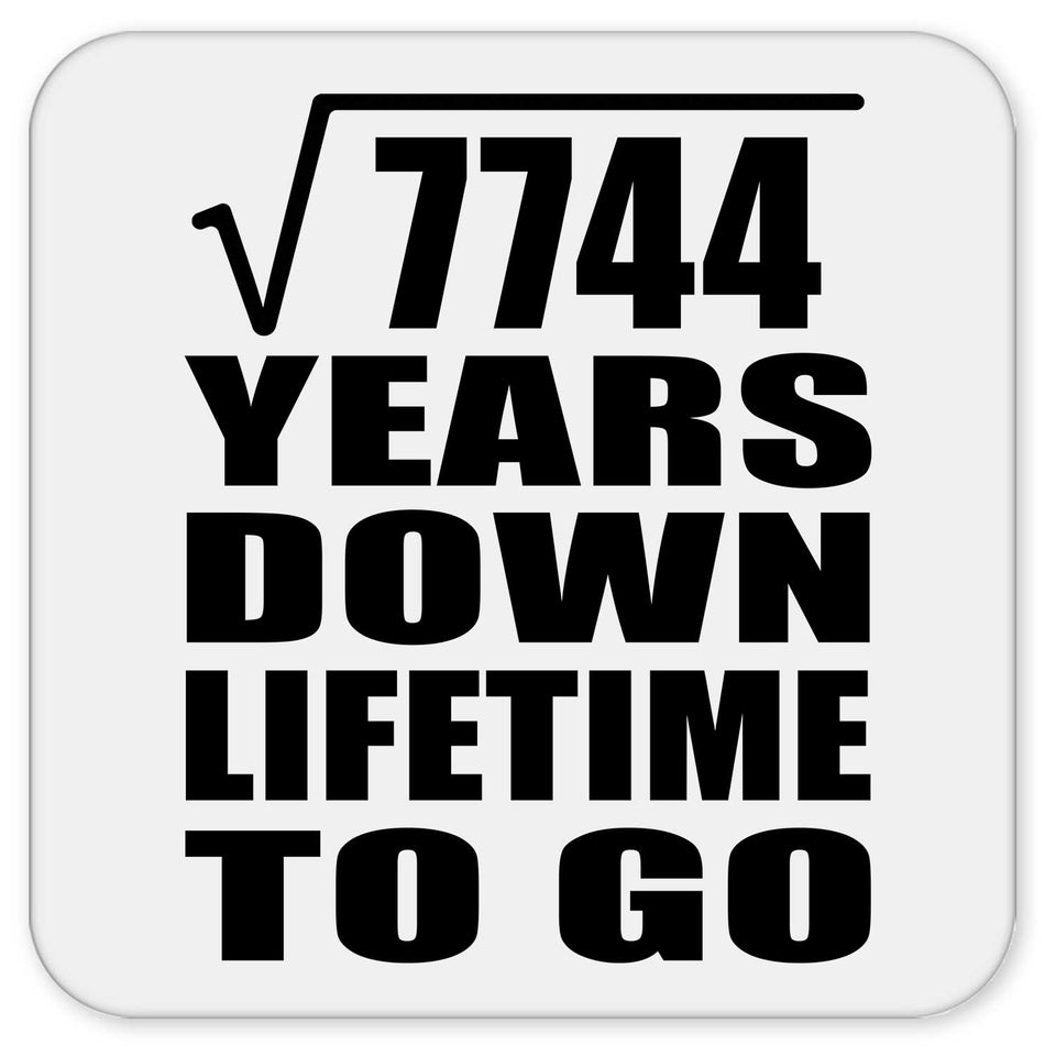 88th Anniversary Square Root of 7744 Years Lifetime To Go - Drink Coaster