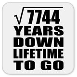 88th Anniversary Square Root of 7744 Years Lifetime To Go - Drink Coaster