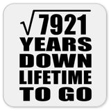 89th Anniversary Square Root of 7921 Years Lifetime To Go - Drink Coaster