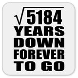 72nd Anniversary Square Root of 5184 Years Down Forever To Go - Drink Coaster