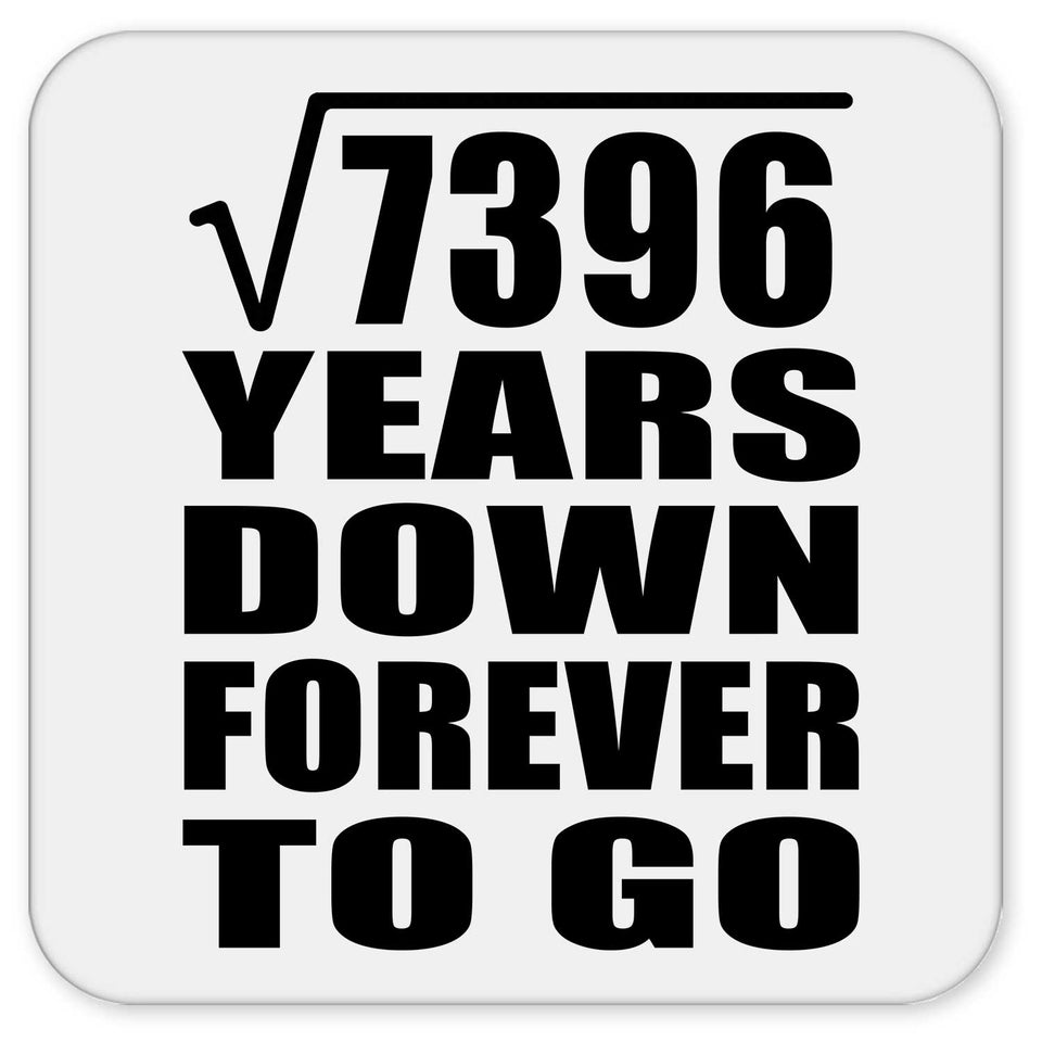 86th Anniversary Square Root of 7396 Years Down Forever To Go - Drink Coaster