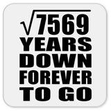 87th Anniversary Square Root of 7569 Years Down Forever To Go - Drink Coaster