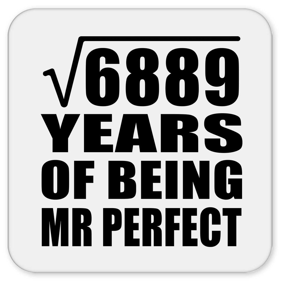 83rd Anniversary Square Root of 6889 Years of Mr Perfect - Drink Coaster
