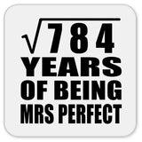 28th Anniversary Square Root of 784 Years of Mrs Perfect - Drink Coaster