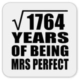 42nd Anniversary Square Root of 1764 Years of Mrs Perfect - Drink Coaster