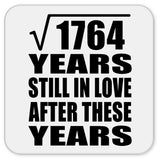 42nd Anniversary Square Root of 1764 Years Still In Love - Drink Coaster
