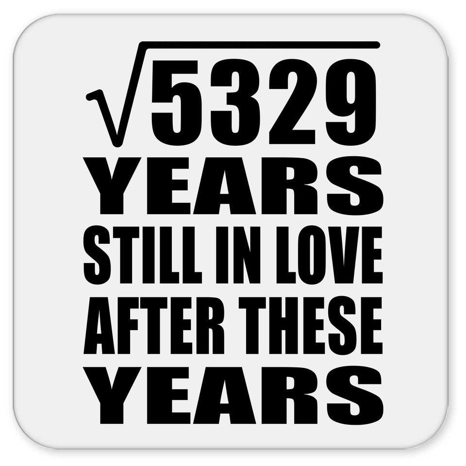 73rd Anniversary Square Root of 5329 Years Still In Love - Drink Coaster