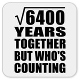 80th Anniversary Square Root of 6400 Years Who's Counting - Drink Coaster