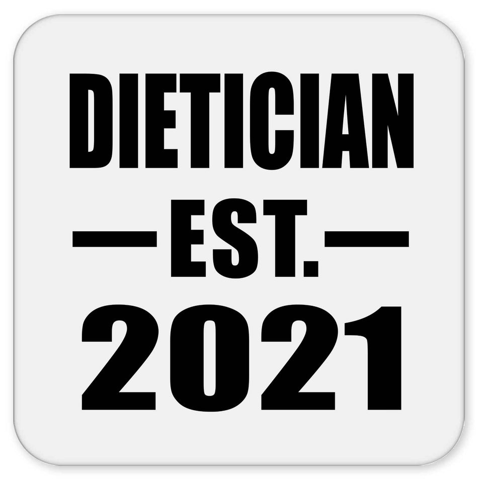 Dietician Established EST. 2021 - Drink Coaster