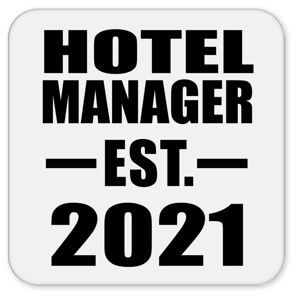 Hotel Manager Established EST. 2021 - Drink Coaster