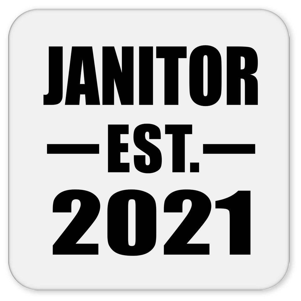 Janitor Established EST. 2021 - Drink Coaster