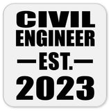 Civil Engineer Established EST. 2023 - Drink Coaster