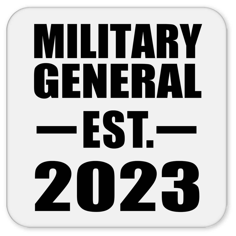 Military General Established EST. 2023 - Drink Coaster