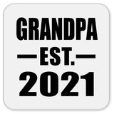 Grandpa Established EST. 2021 - Drink Coaster