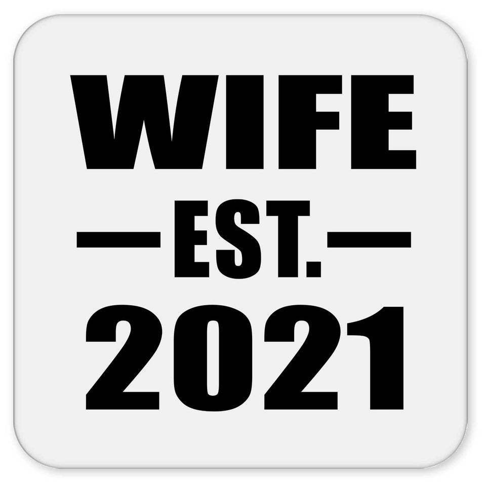 Wife Established EST. 2021 - Drink Coaster
