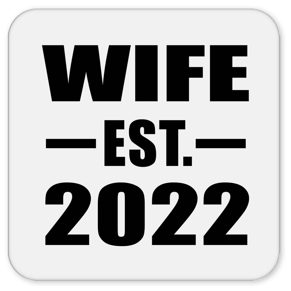 Wife Established EST. 2022 - Drink Coaster