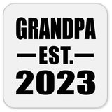 Grandpa Established EST. 2023 - Drink Coaster