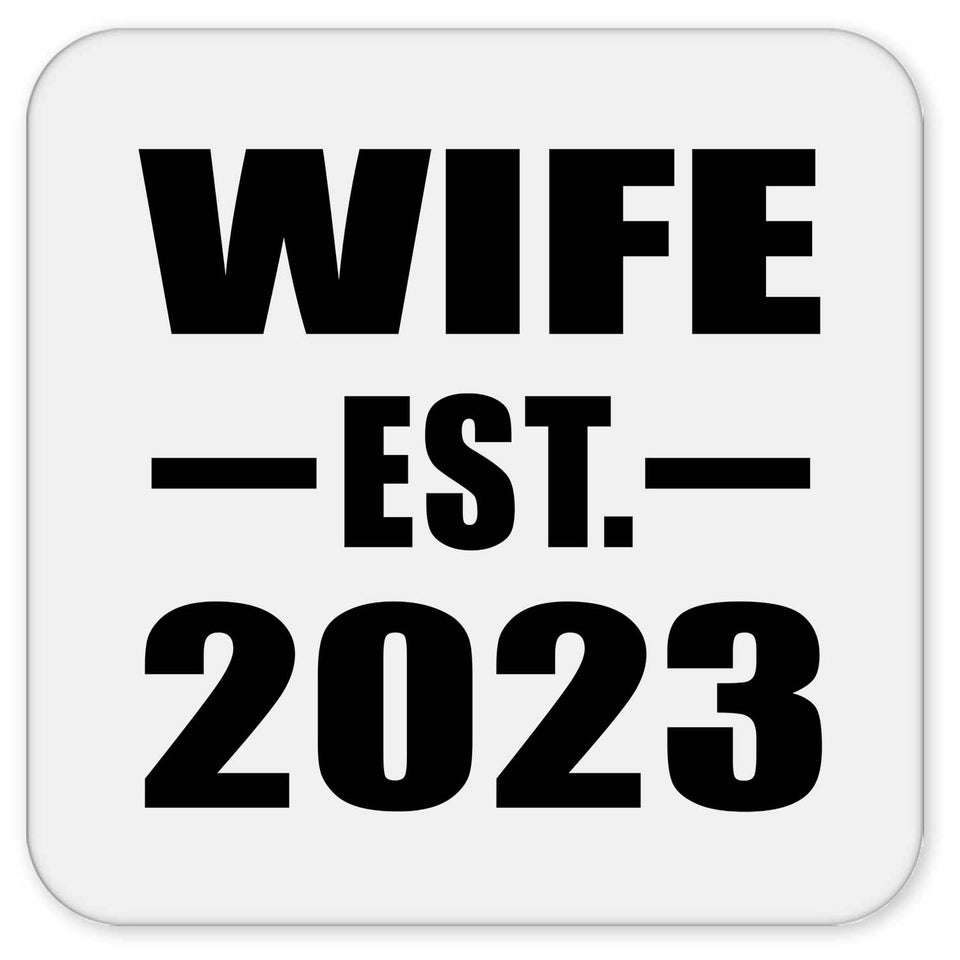 Wife Established EST. 2023 - Drink Coaster