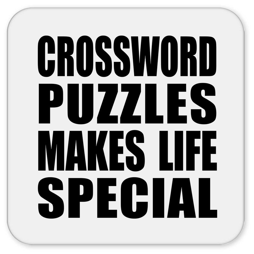 Crossword Puzzles Makes Life Special - Drink Coaster