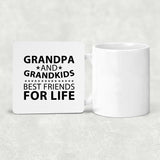 Grandpa and Grandkids, Best Friends For Life - Drink Coaster