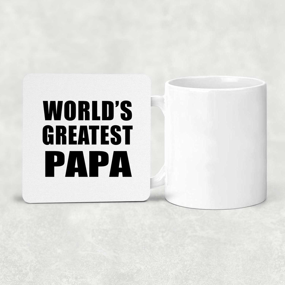 World's Greatest Papa (Grandpa) - Drink Coaster