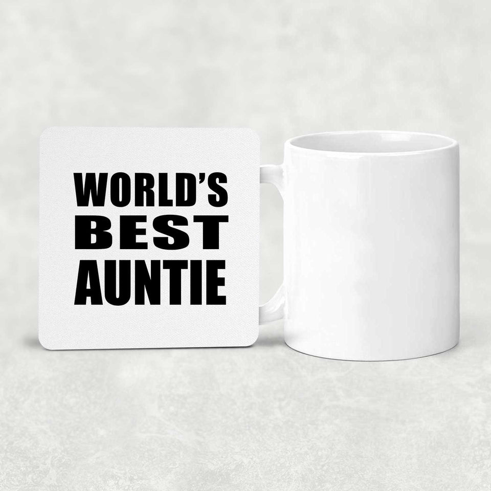World's Best Auntie - Drink Coaster