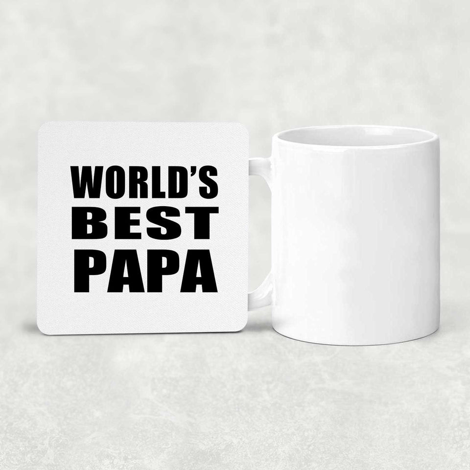 World's Best Papa (Grandpa) - Drink Coaster