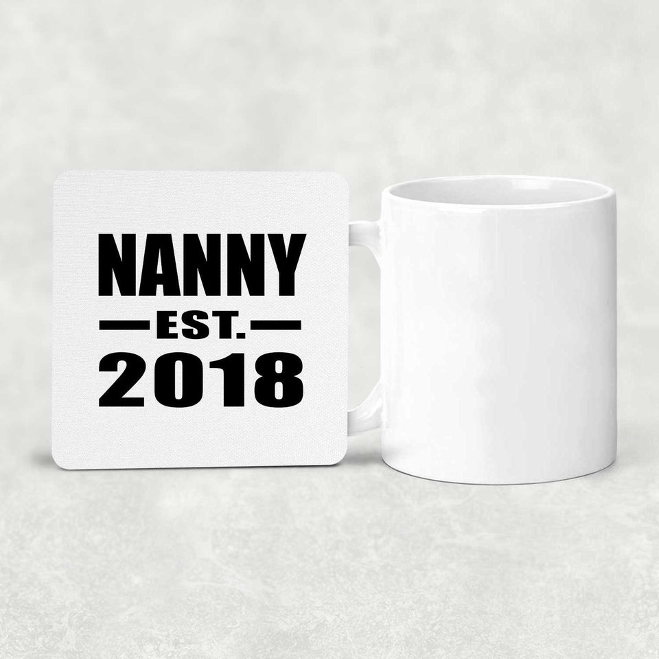 Nanny Established EST. 2018 - Drink Coaster
